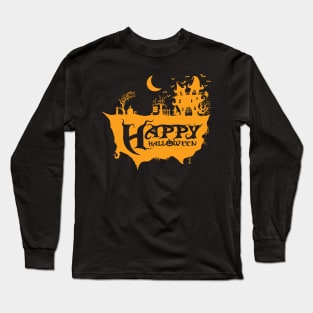 Happy Halloween 1 Orange Version Long Sleeve T-Shirt